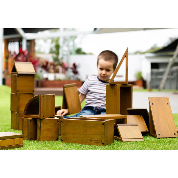 Masterkidz Outdoor Hollow Block Set 27pc Natural