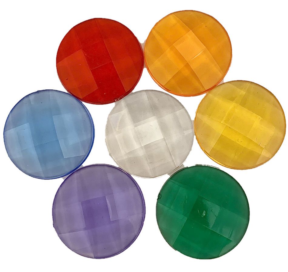 Papoose Rainbow Clear Gem Pack 14pc
