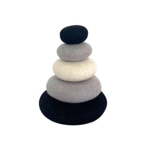 Papoose Achromatic Stack Pebbles 5pc