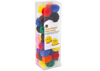 Pom Poms Giant Bright Pk 50
