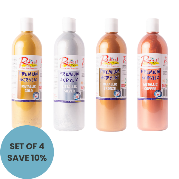 Metallic Paint 500ml Set of 4