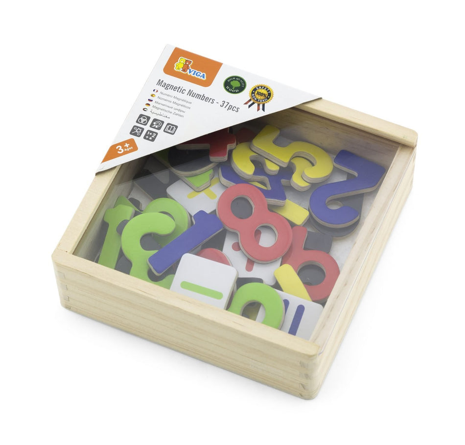 Viga Magnetic Numbers Wood 37pc