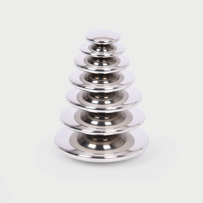 Tickit Sensory Steel Silver Buttons 7pk