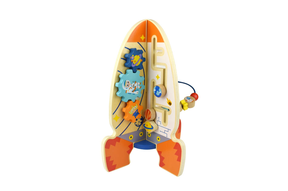 Tooky Toy Wooden Activity Rocket