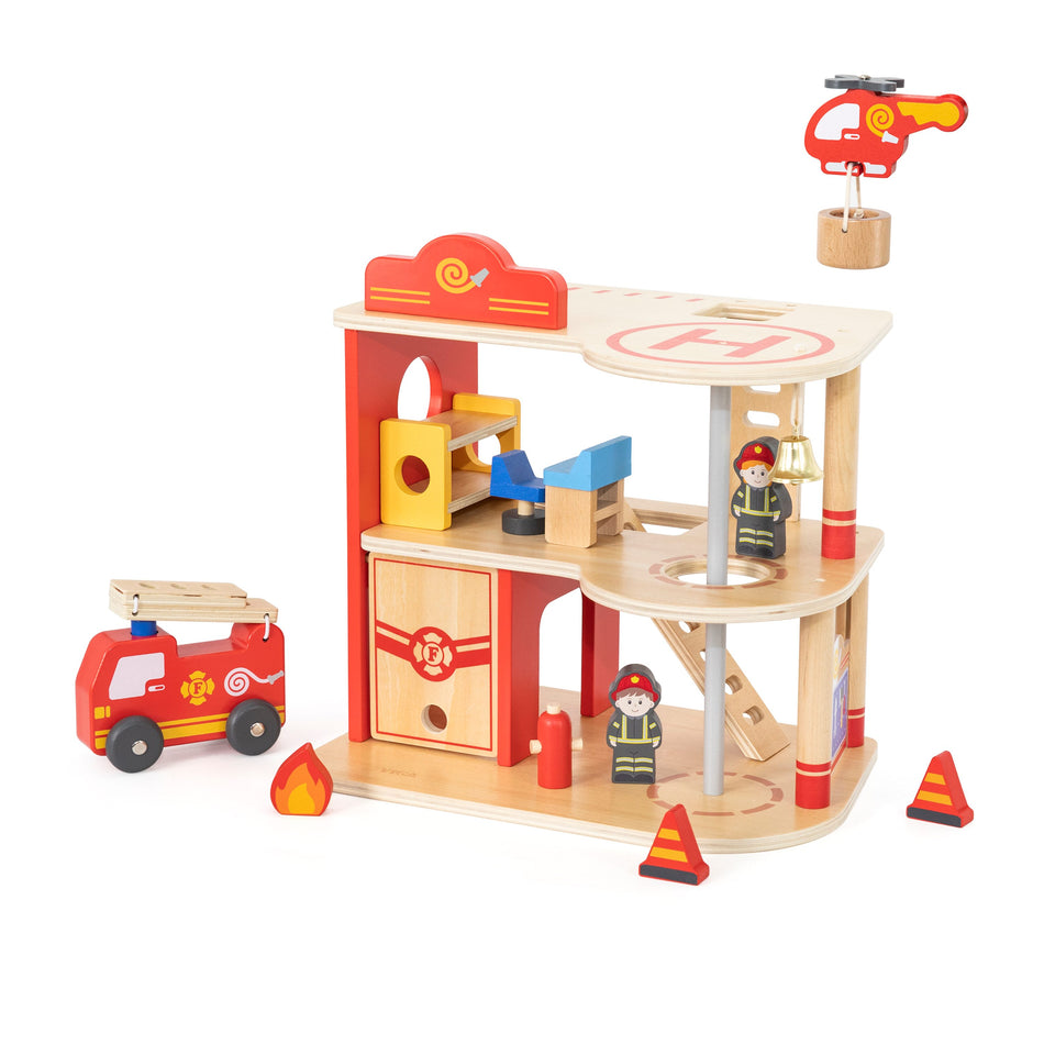 Viga Fire Station Rescue Playset