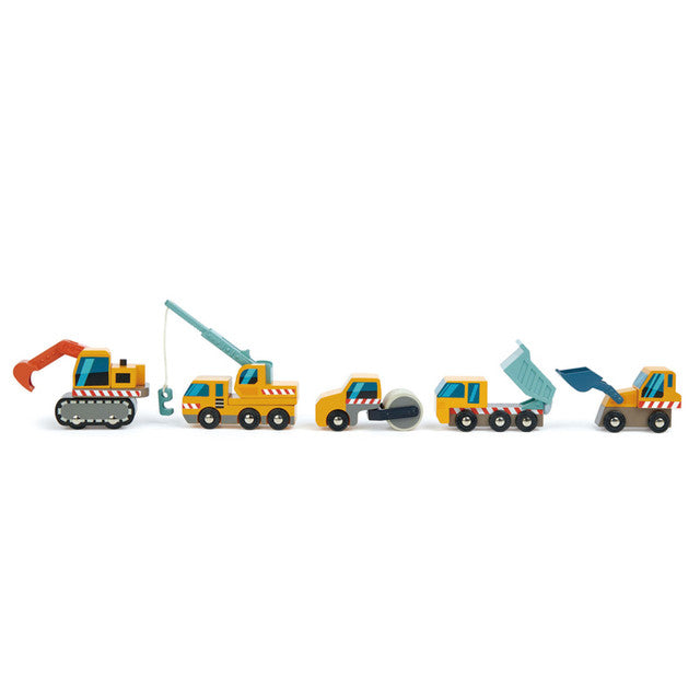 Tender Leaf Wooden Construction Car Set 5pc