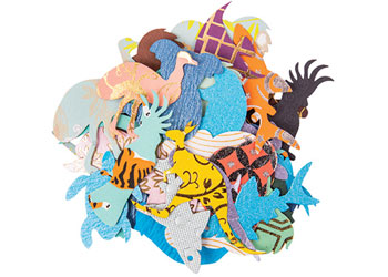Pattern Paper Handmade Australian Animal Shapes 100g