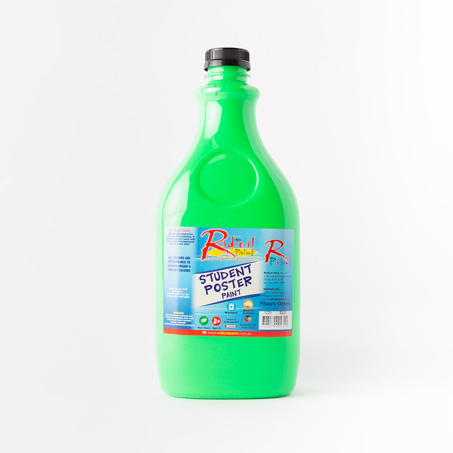 Student Fluorescent Poster Paint Green 2Lt