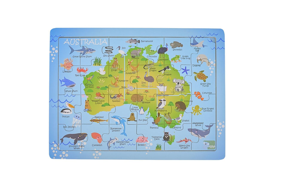 Koala Dream Aussie Map & Animal Puzzle 24pc