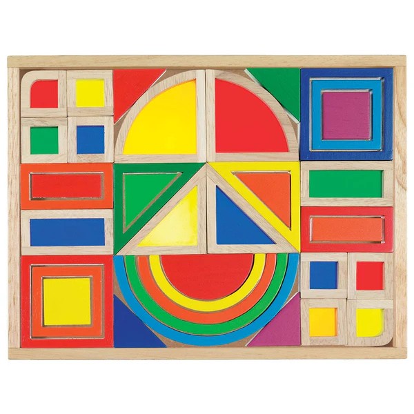 Goki Rainbow Building Blocks with Windows 37pc