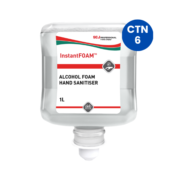 DEB Instant Foam Complete Hand Sanitiser - 1L Refill x 6