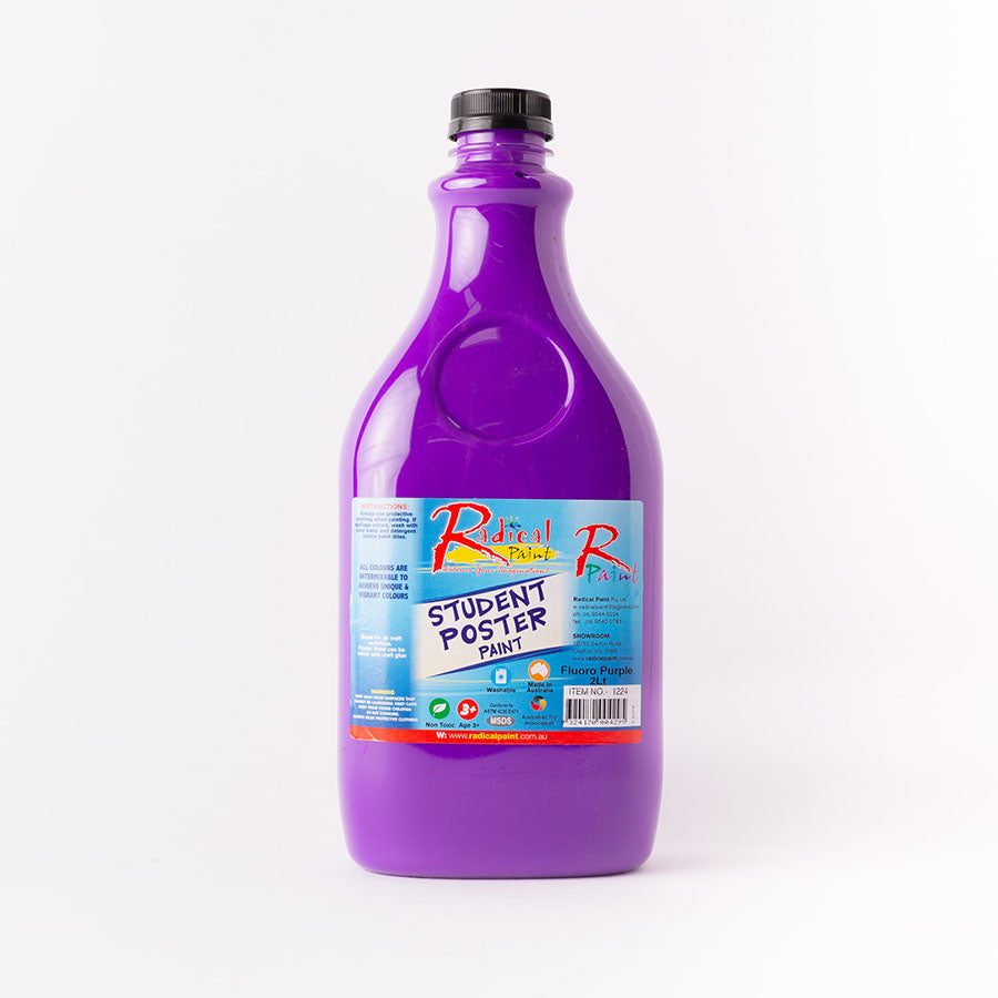 Student Fluorescent Poster Paint Purple 2Lt