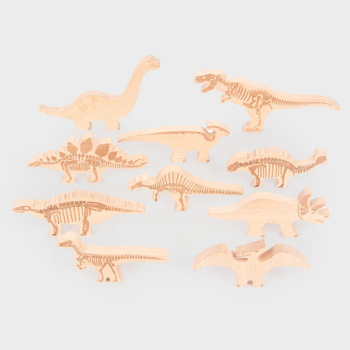 Tickit Wooden Dinosaur Blocks