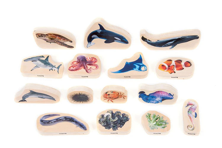 Tickit Wooden Sea Life Blocks