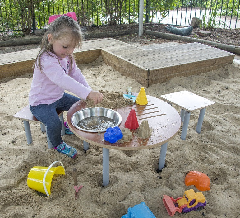 Aussie Play Circular Sand and Water Table for Children - 40cm High