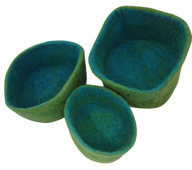 Papoose Nested Bowls Blue