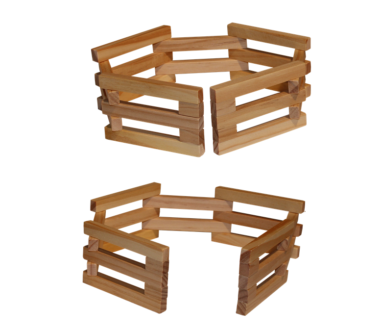Freckled Frog Wooden Fences 4pk
