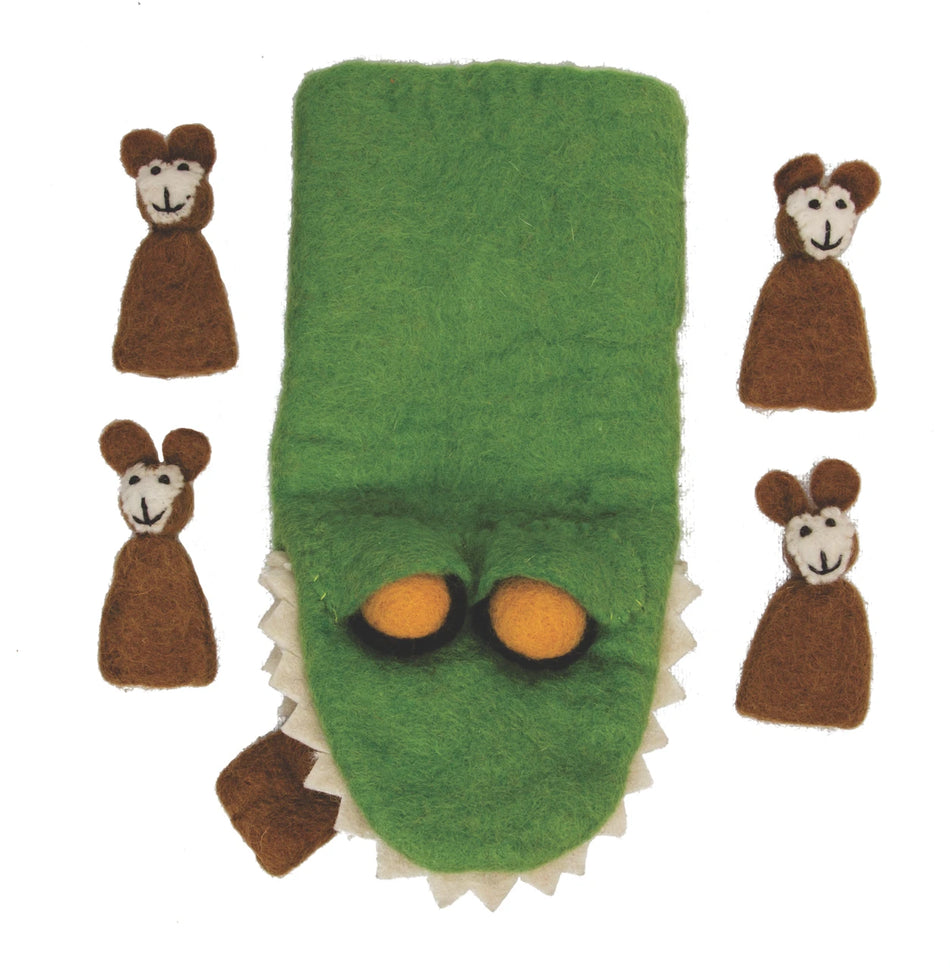 Papoose Story Puppet Crocodile Monkey