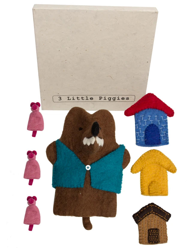 Papoose Three Little Piggies Story Puppets