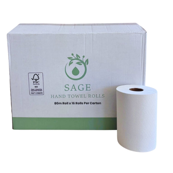 Paper Hand Towel 80m Roll 16 rolls/carton