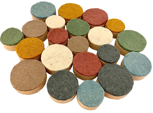 Papoose Earth Wood-Felt Discs 21pc