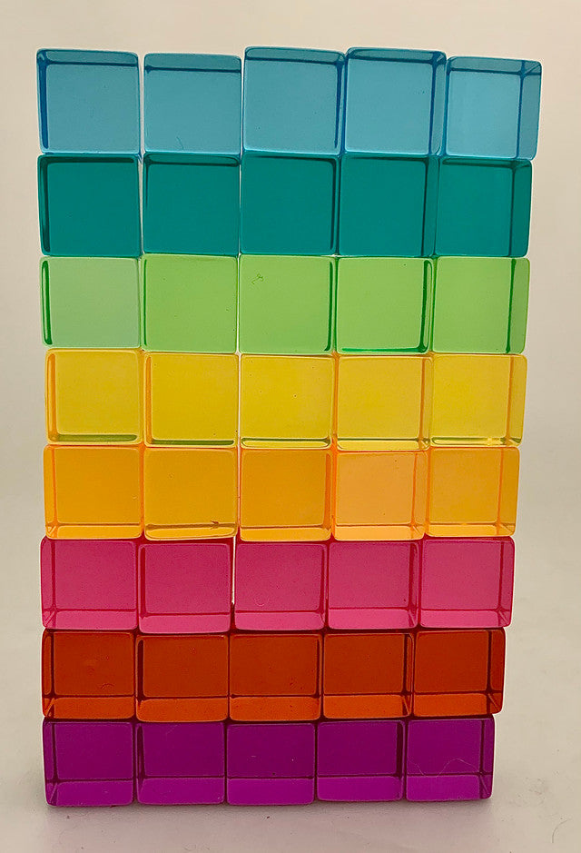 Papoose Bright Lucite Cubes 40pc