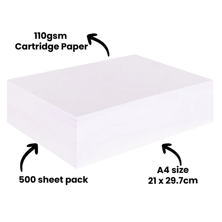 Cartridge Paper, 110GSM, Acid-free, A4, 500 sheet ream