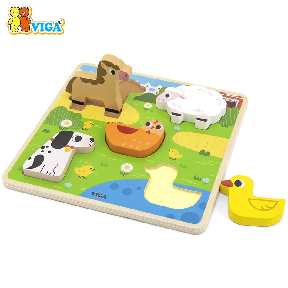 Viga Tactile Puzzle Farm