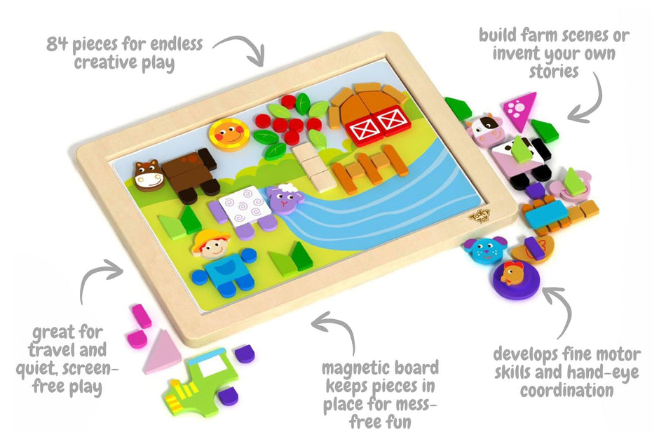 Tooky Toy Magnetic Farm Board