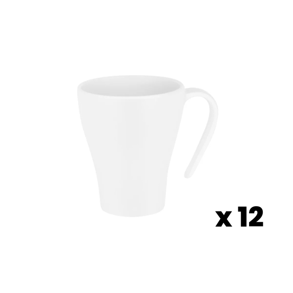 Superware Melamine Stacking Mug White 350ml 12pk