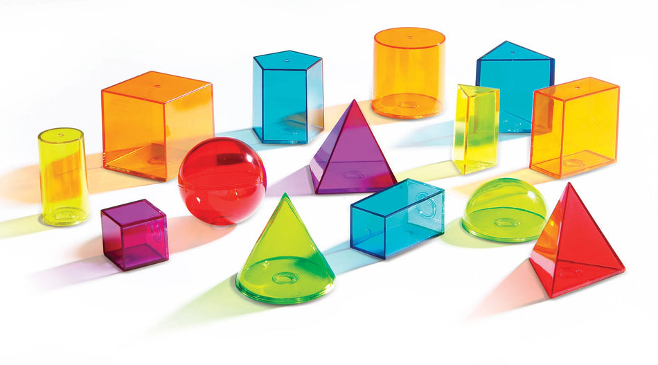 Learning Resources View Through Geometric Solids 14pc