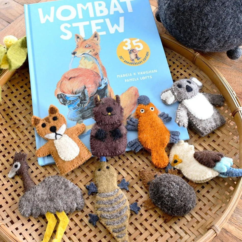Tara Treasures Wombat Stew Finger Puppets Set
