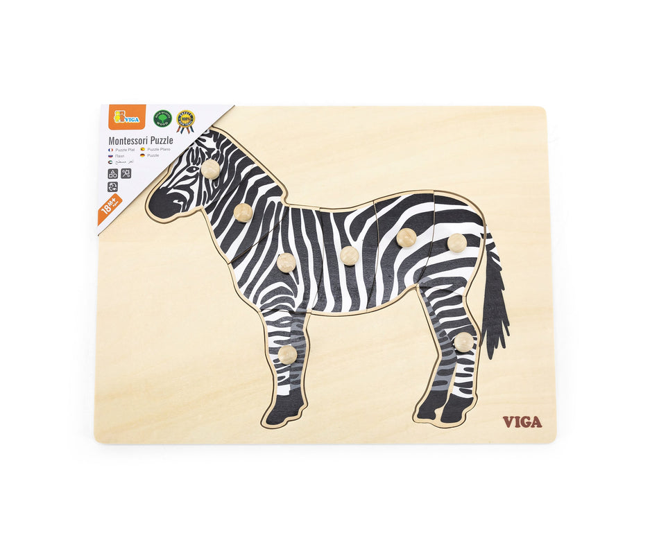 Viga Montessori Puzzle Zebra