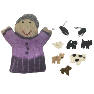 Papoose Story Puppet Old Lady Who Swallowed a Fly