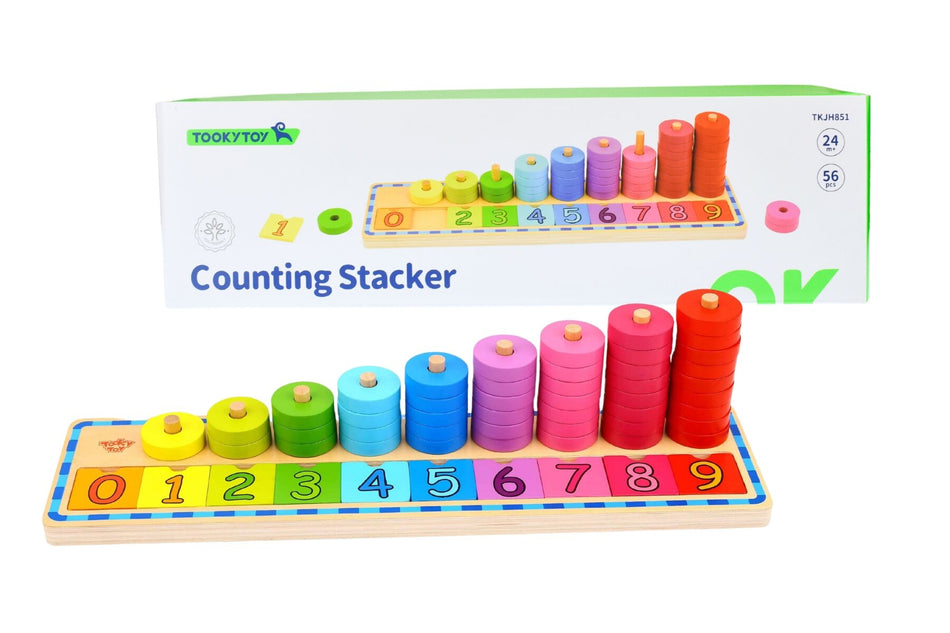 Tooky Toy Counting Stacker Puzzle Board