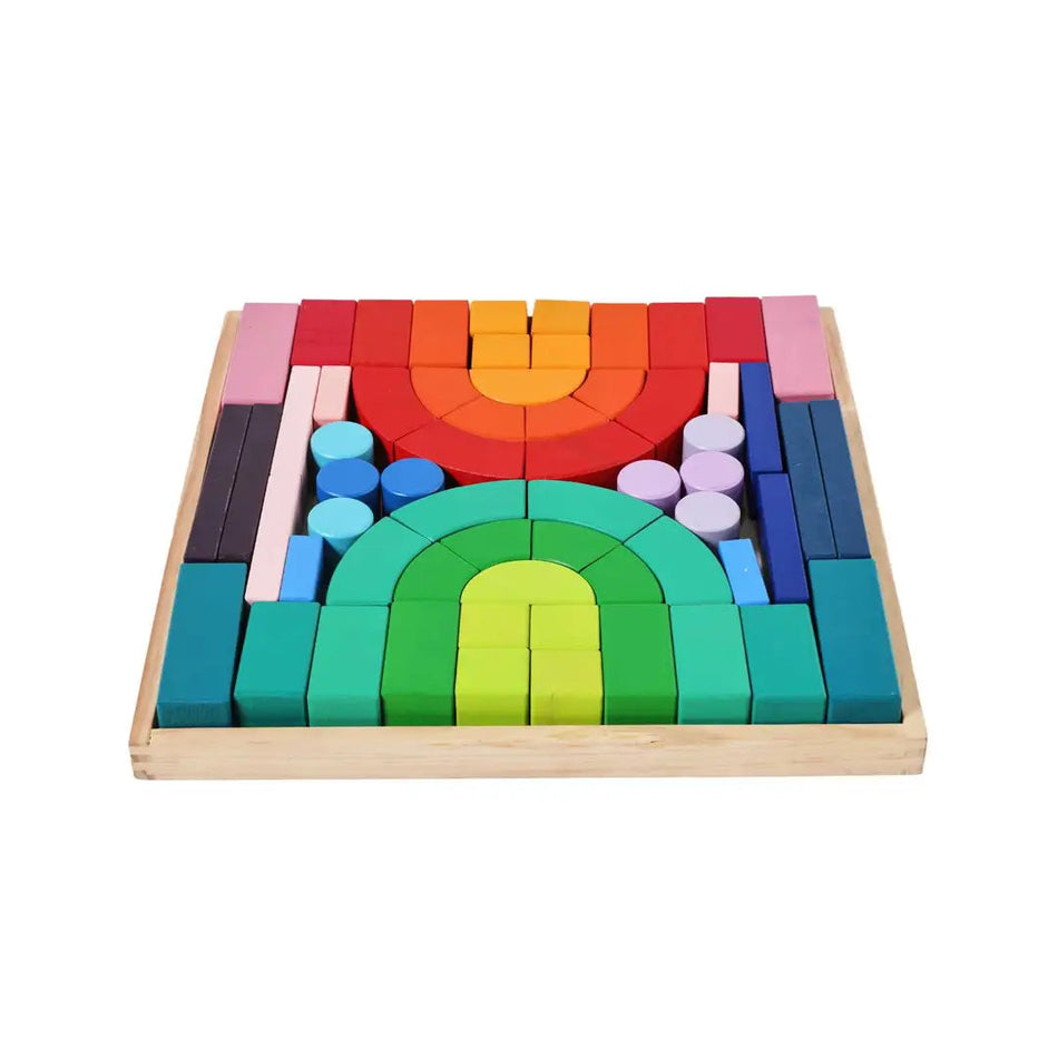 Jenjo Building Blocks Set Rainbow