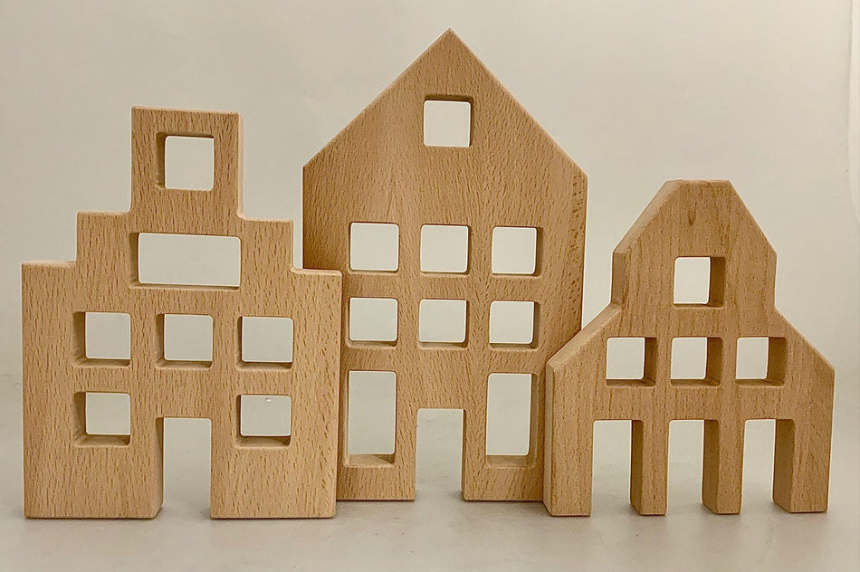 Papoose Dutch Wood Houses 3pc
