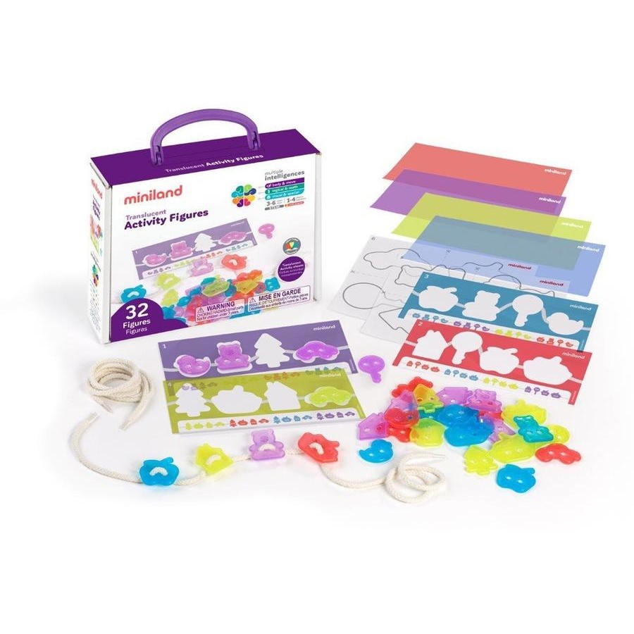 Miniland Translucent Threading Activity Figures