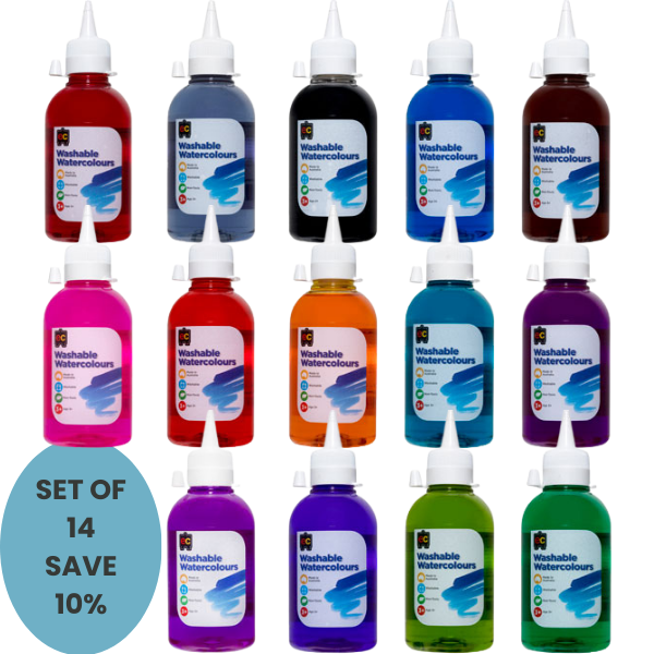 Washable Watercolours 250mL Set of 14