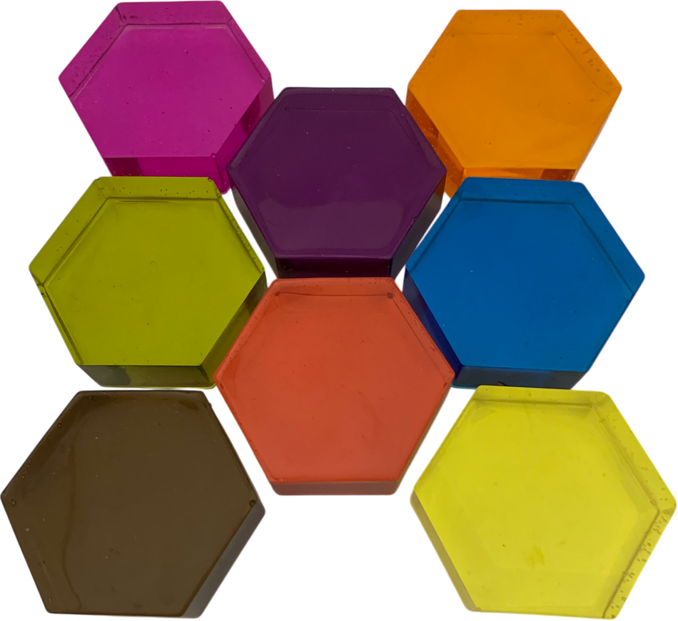 Papoose Phatt Hexagon Lucite 8pc