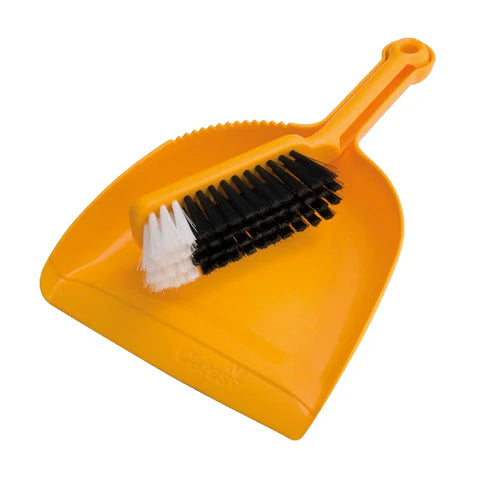 Oates Dustpan & Bannister Set - Yellow