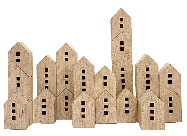 Papoose City Scape Blocks 22pc