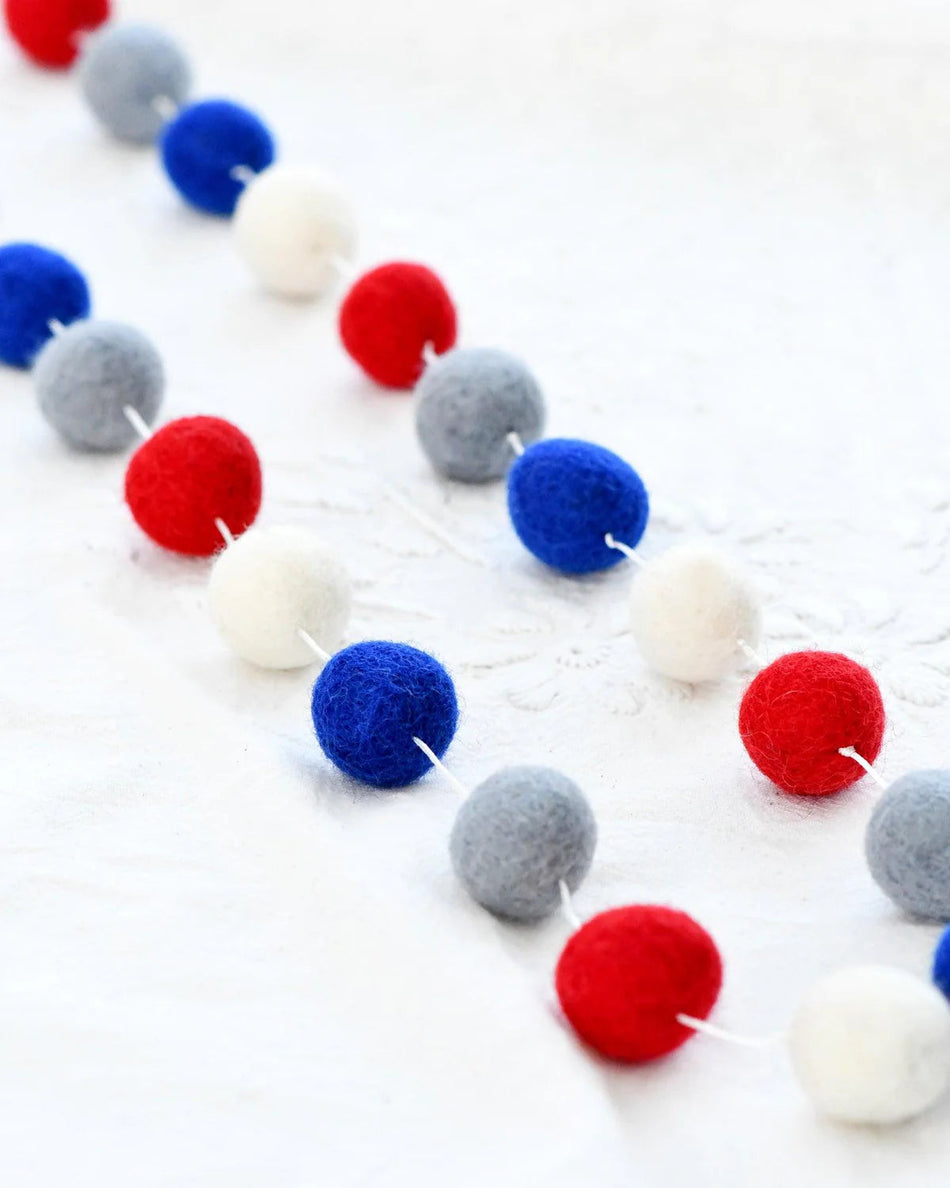 Tara Treasures Pompom Ball Garland Colourful
