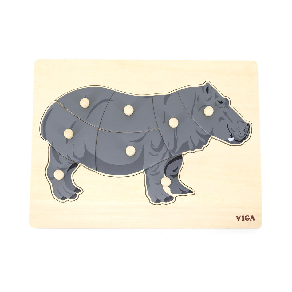 Viga Montessori Puzzle Hippo