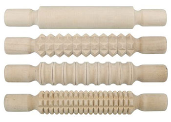 Rolling Pin Wood Pattern Set 4