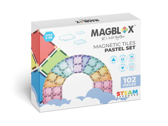 MAGBLOX Magnetic Tiles Pastel Set 102pc