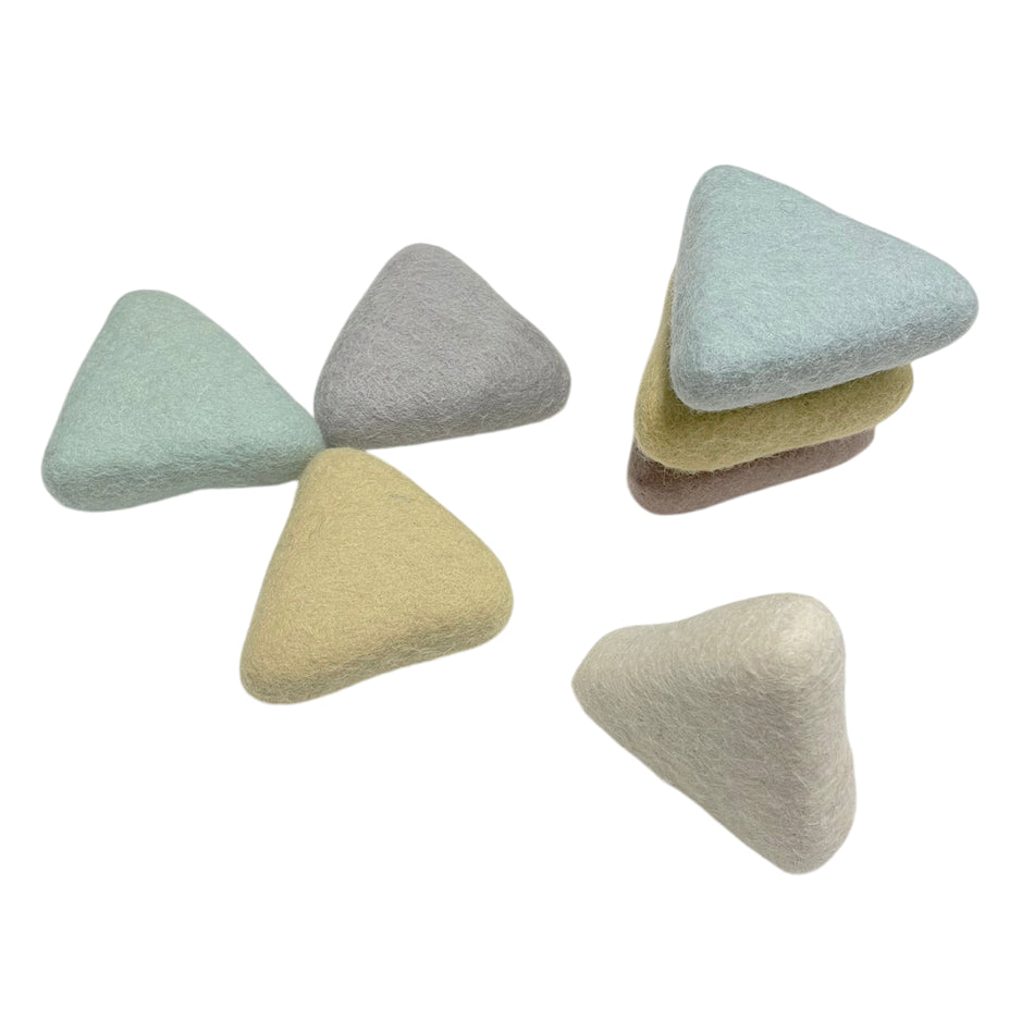Papoose Pastel Felt Triangles 7pc
