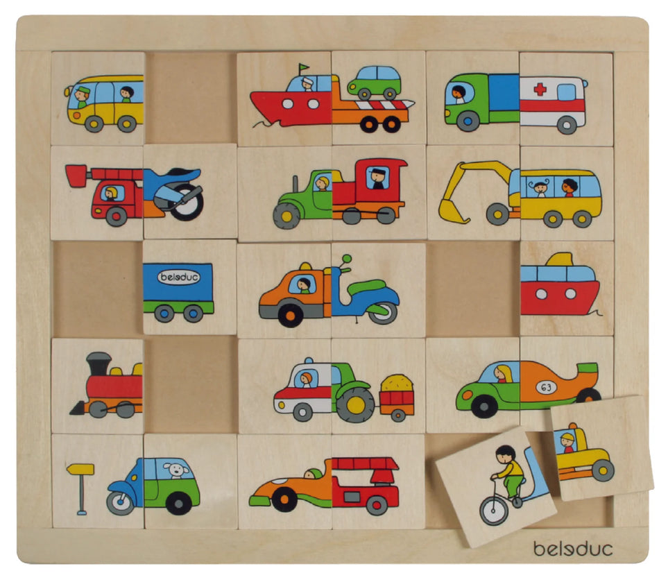 Beleduc Match & Mix Puzzle - Vehicles