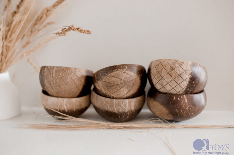 Q Toys Coconut Bowls Patterned Set of 6
