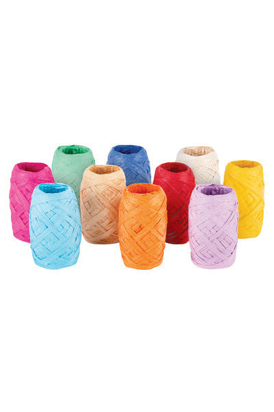 Paper Raffia Assorted Pk 10